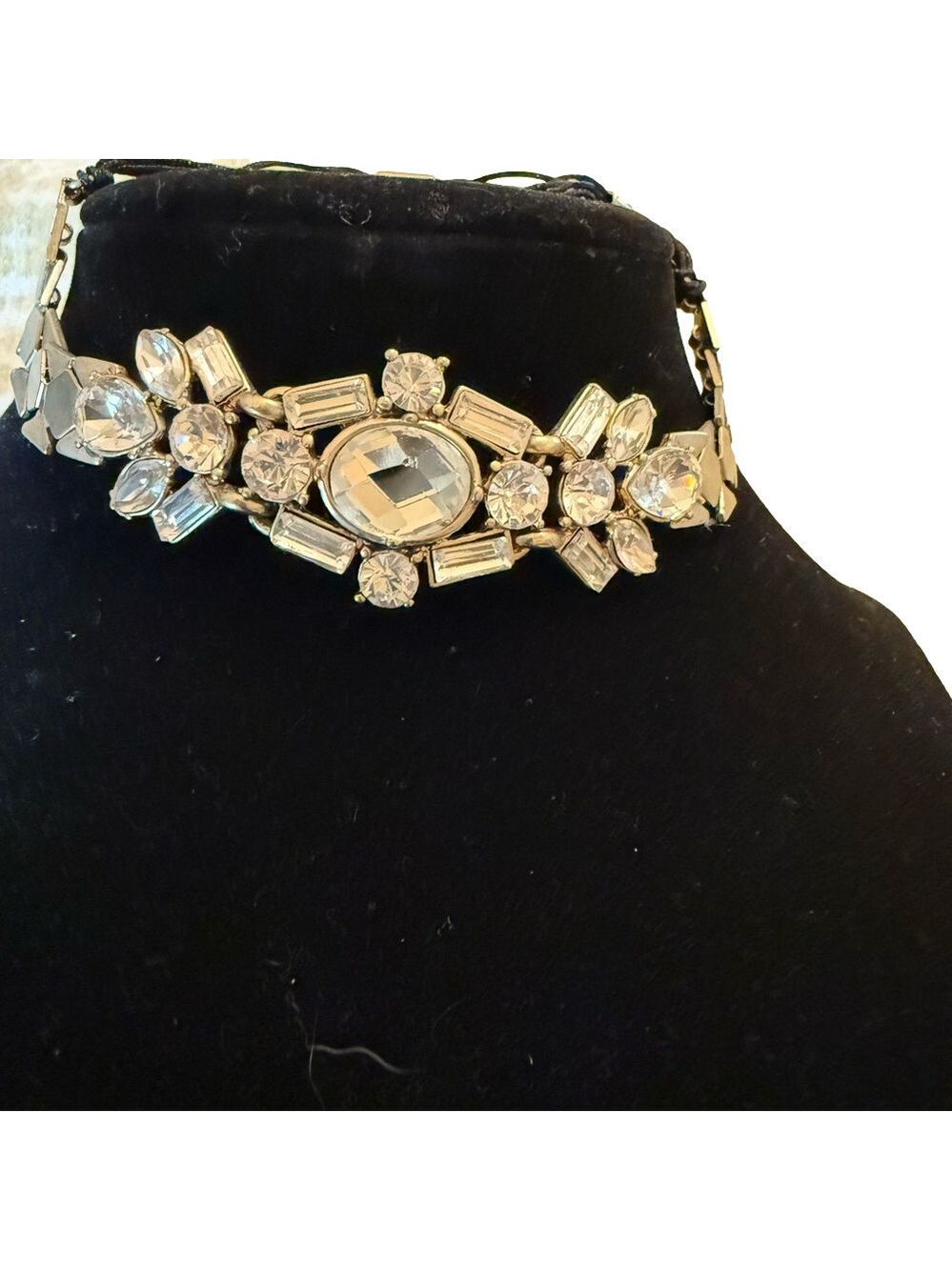 Elegant Silver Crystal Draw String Bracelet